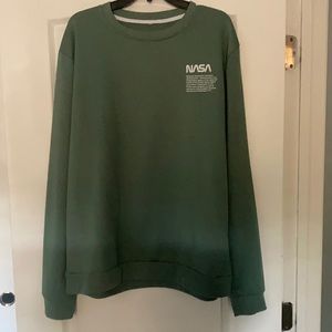 SHEIN NASA Green Sweatshirt XL